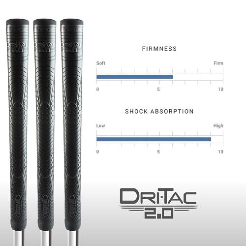 Winn Dri-Tac 2.0 Golf Grips – Non-Slip All-Weather