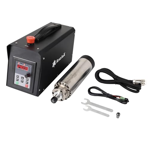 AnoleX 1.5KW CNC Spindle Motor Kits SP-15A, Adjustable Speed ?65mm Air Cooled VFD Spindle with ER11 Collets for CNC Router Machine