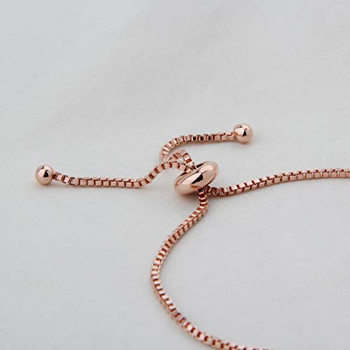 Wusuaned Faith Cross Adjustable Slider Bracelet Christian Bracelet Religious Jewelry Gift For Her (Faith Slider Rose Gold) #TOP4