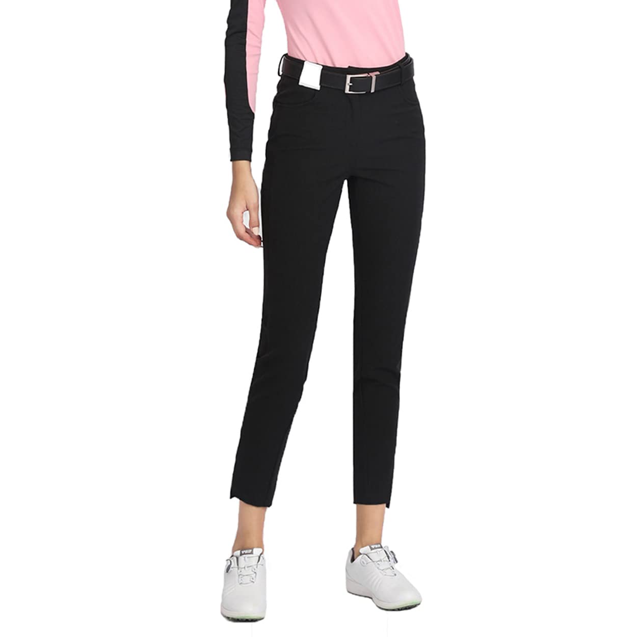 LANGWEI Pantaloni da Jogging da Donna da Golf Pantaloni Estivi Leggeri Elasticizzati Slim Fit Quick Dry