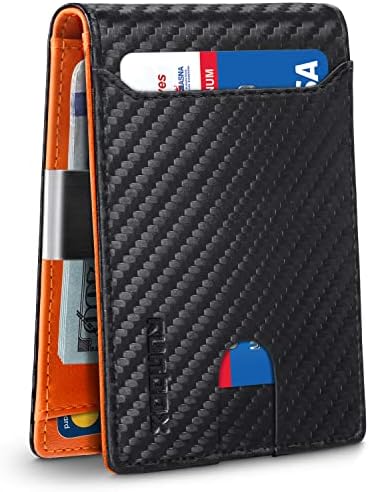 RUNBOX Money Clip Wallets for Men,Slim Leather Mens Bifold Wallet...