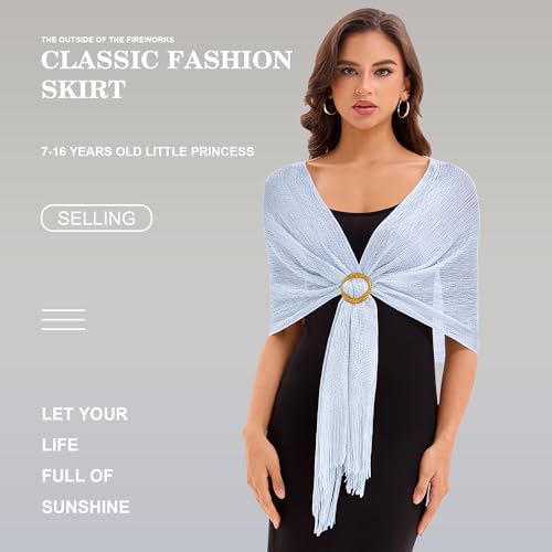 Women Shawls and Shawl Wraps for Evening Dresses Capes, Soft Lightweight Womens Shrugs Bridal Bridesmaid Shall Weddings Formal Chiffon Shaw Sheer Scarf Cover Dress Up4