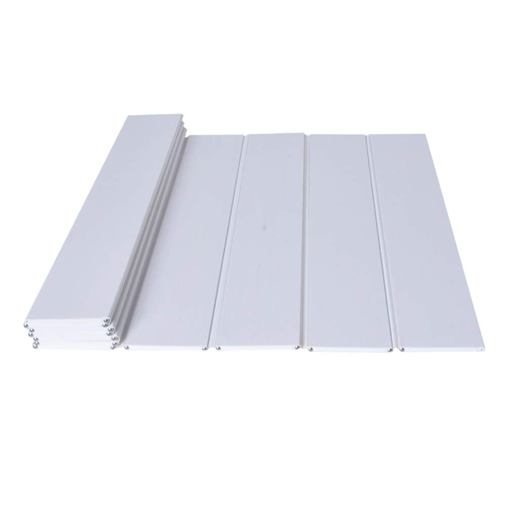 Tapa de baño con persiana de PVC blanco de 70x165 cm plegable y antipolvo