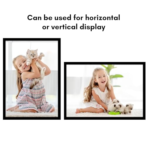 Americanflat 24x35 Poster Frame with Polished Plexiglass - Black Picture Frame - Wide Photo Frames Made of Engineered Wood for Vertical or Horizontal Wall Display - Epic Collection - Black