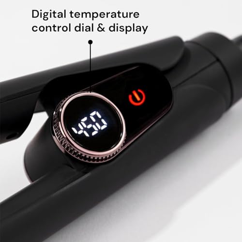 L'ANGE HAIR Le Titane Titanium Flat Iron | Hair Straightener with Curved Edges for Versatile Styling | Dual Voltage Flat Iron with Infrared Heat & Adjustable Temperature | 1.75" Black - image 3