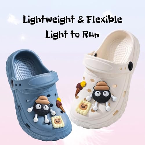 Kids Cute Cartoon Clogs, Playful Monster Charm Sandals, Soft EVA Slippers Arch Support Lightweight Indoor Outdoor Baby Girls Boys3