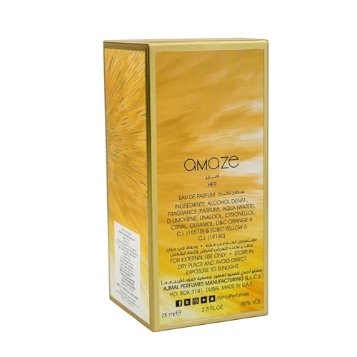 Ajmal Amaze Eau De Perfume Long Lasting Woody Scent Spray 75 ML Gift For Women - Made In Dubai - Image 6