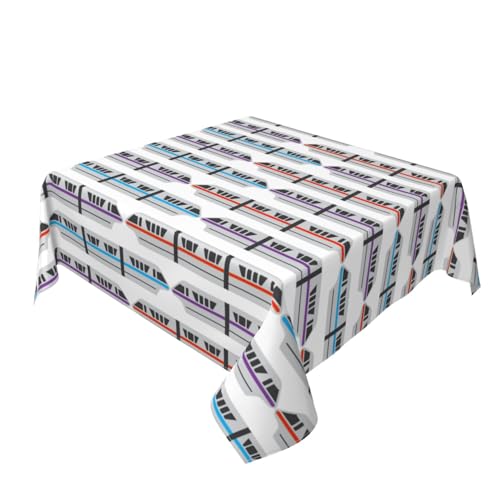Nappe carrée en tissu imperméable pour table à manger rustique de cuisine 152x152