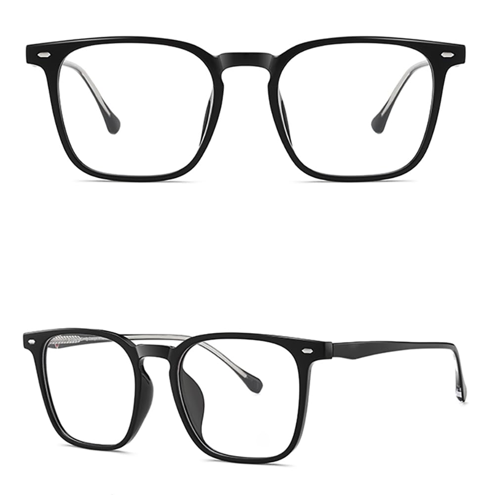 JIETIAN Ultraleichte großformatige HD Lesebrille mit Anti-Blaulicht/Anti-Ermüdungseffekt, asphärische Kunstharzgläser Business Lesebrille,01,+2.5