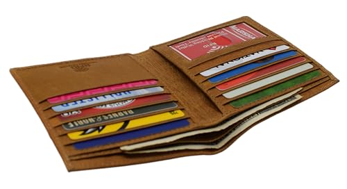 MARSHAL Bifold Hipster Credit Card Wallet RFID Blocking Men's Cowhide Leather Wallet4