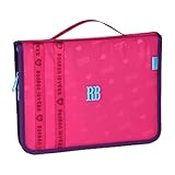 Rebecca Bonbon Estojo Escolar Grande, 96 Lápis, 3 Divisórias com Elásticos, Alça Superior, 22x30x3 cm, Lilás/Azul, Pink/Roxo, Preto/Pink (Rosa/Lilás)