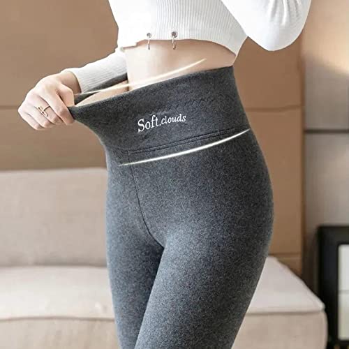 Legging forrada de lã | Leggings Soft Clouds Fleece Para Mulheres,Calça justa para clima frio, gross