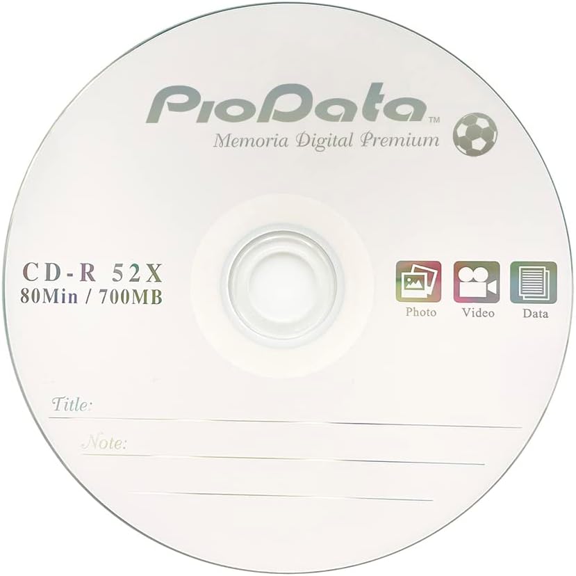 CD-R 52X 700MB Logo Top Recordable Media - 100 Disc Cake Box Spindle Blank CDs for Burning Music Bulk Writable CD Discs 100pk