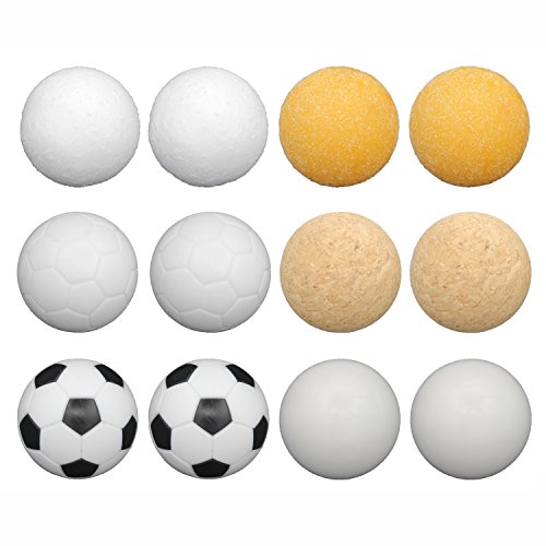 GOODS+GADGETS 12x Stück Speedball Profi Kickerbälle für Tischfussball Tischkicker Kicker-Ball Set Auswahl Verschiedene Sorten (Kork, PE, PU, ABS) 35mm (12er Set)