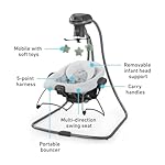 Graco Simple Sway 2-in-1 Swing and Bouncer with Removable Swing Seat and 6 Swinging Speeds for Toddler Swing Seat and Swing Chair - Emersyn - Image 5