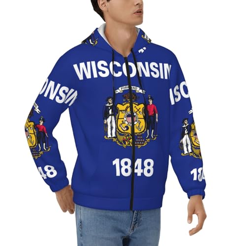 Sweat à capuche pour homme avec zip EdWal idéal pour les soirées fraîches