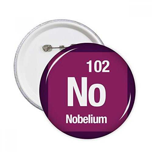 No Nobélium badge broches rondes 5 pcs de décoration pour vêtements et sacs en tissu