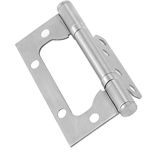 Zoenhou 12 Pcs 4 X 3 Inch Silver Non Mortise Door Hinges, Heavy Duty Brushed Nickel Flush Door Hinges, Stainless Steel Door Hinges With Screws #TOP4