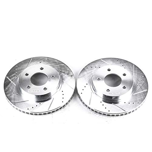 Image of PowerStop Evolution Front Brake Rotors For Chevrolet Equinox 2005-06 |Pontiac Torrent 2006 |Saturn Vue 2002-07 - Drilled and Slotted Performance Disc Rotors Upgrade, AR8271XPR