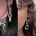 Maxbott 2PCS Chained Ear Gauges Ear Hangers Weights for Stretched Ears Plugs Body Piercing Tunnels 316L Stainless Steel Hypoallergenic Women Man Fashion Jewelry