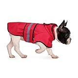 HDE Dog Raincoat Hooded Slicker Poncho for Small to X-Large Dogs and Puppies (Red, Medium)