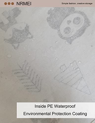 Nrmei Round Storage Basket Laundry Foldable Waterproof Coating Nursery Hamper For Living Room Bedroom And Clothes Toys(Round Pine Animal), 19.7 In H X 15.7 D Inches, Inches #TOP7