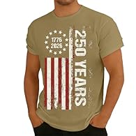 Celebrate with wearing this anniversary graphic tee featuring patriotic motifs, perfect for daily casual wear or commemorating the 250th anniversary. Crafted from soft breathable ensuring ultimate comfort during all seasons, suitable for hand or mach...