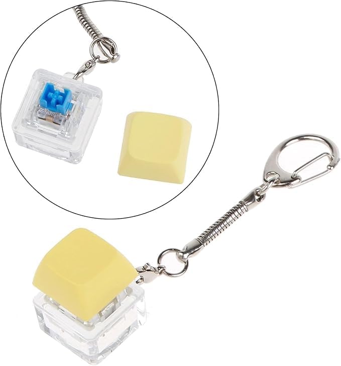 Keyboard Fidget Keychain, Light Up Decompression Finger Keyboard, Stress Relief Finger Keyboard Keychain