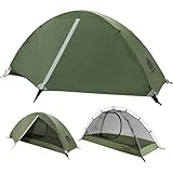 UnderwoodAggregator ソロテント キャンプ ドームテント 一人用 - 軽量 簡易 二重層 耐水圧5000MM 防風防水 登山, 収納袋付き コンパクト ツーリング 3シーズン 1人用 防災用 キャンプ用品