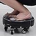 YXX Wytrzymały niski taboret z kółkami bezpieczny do podłóg drewnianych 300 kg, taboret z toczącym się otomana okrągły do domowego biura sprzątania ziemi lub sklepu garażowego