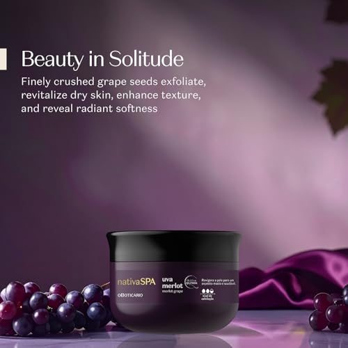 Image of Nativa SPA Merlot Grape Exfoliating Body Scrub, 7 oz