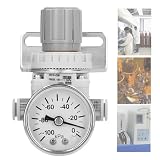 Pneumatic Vacuum Regulator, ‑100 to ‑1.3Kpa Self Locking Regulating Pneumatic Vacuum Pressure Regulator with Dial RC 1/8 inch Interface Thread Air Pressure Regulator, Compressed Air Regulators