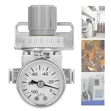 Pneumatic Vacuum Regulator, 100 to 1.3Kpa Self Locking Regulating Pneumatic Vacuum Pressure Regulator with Dial RC 1/8 inch Interface Thread Air Pressure Regulator, Compressed Air Regulators