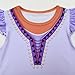 AOVCLKID Girls Asha Princess Costume Birthday Party Dress Halloween Cosplay Outfits(5T,Purple)