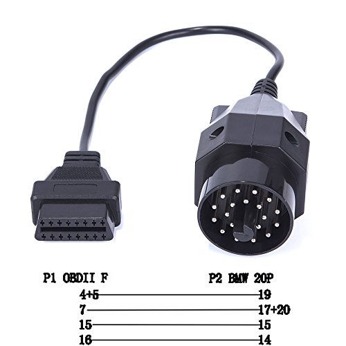 Cavo adattatore circolare OBD 2 da 20 a 16 PIN per auto con connettore diagnostico