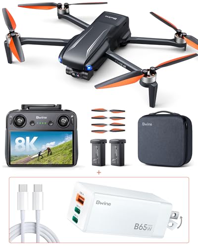 Image of Bwine F7MINI 4K(RC3) Drones with Camera for Adults & 65W USB C Charger, 3-Port Fast Charging Block