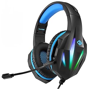 Cosmic Byte Uranus RGB Gaming Headset with Flexible Microphone for PC, PS5, Xbox, Mobiles, Tablets, Laptops (Fathom Blue…
