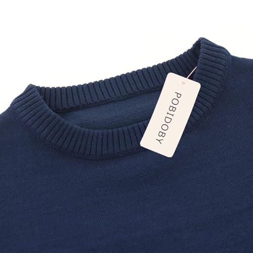 Image of POBIDOBY Sweater for Girls & Boys, Purcotton Pullover Knit Sweater for Uniform