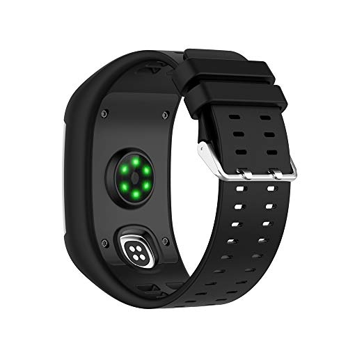 KINOEHOO Cinturino Compatibile con Polar M600 Cinturini di Ricambio in Silicone.(nero)