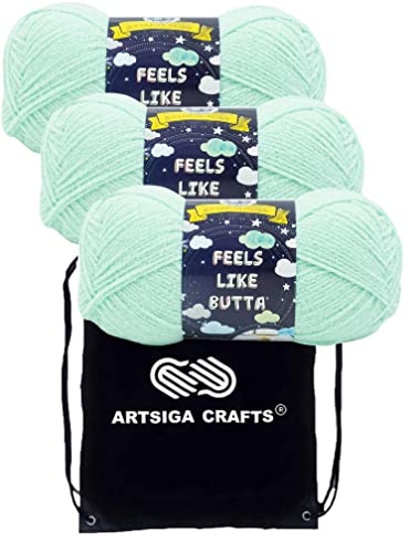 Image of Lion Brand Yarn Feels Like Butta 215-172 Seagreen