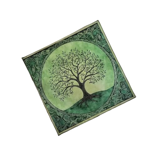 スクエア占いタペストリービッグツリーパターン占星術テーブルクロスタロットテーブルクロステーブルクロス魔術用品祭壇タロットカードクロス