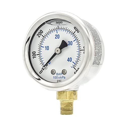 Liquid Filled Lower Mount Pressure Gauge with 2