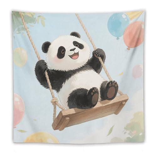 Tapisserie murale panda esthétique avec kit de suspension