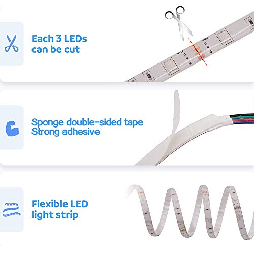 Tira LED 10m RGB Impermeable Dimmable con Control Remoto miniatura 7