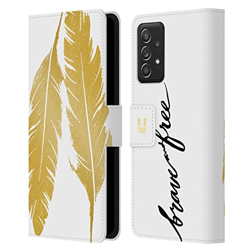 Housse Cuir Galaxy A52 Courageux Et Libre Grand comme Or