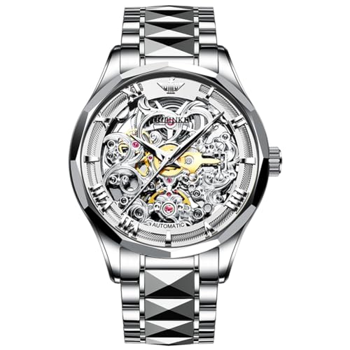 Montre automatique squelette OUPINKE le cadeau idéal en acier