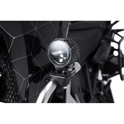 SW-MOTECH Sturzbügelklemmen für Scheinwerfer Schwarz. Für Sturzbügel Ø 22/25,4/26/27/28 mm.