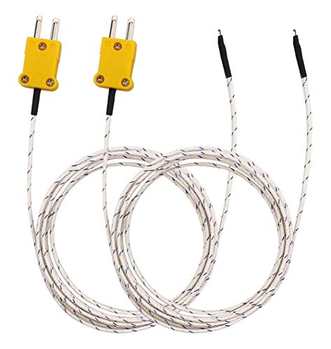 K Type 0-400C Temperature Sensor Thermocouple Probe Copper Wire (2M 2PCS)