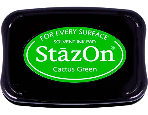 Tsukineko Full-Size StazOn Multi-Surface Inkpad, Cactus Green