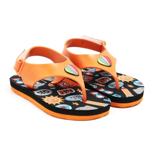 Image of Durable Kids' Flip-Flops with Anti-Slip Sole with joyful print| Comfortable Summer Sandals- perfect outing or daily use & beach days | easy to clean with damp clothes| open toe support
